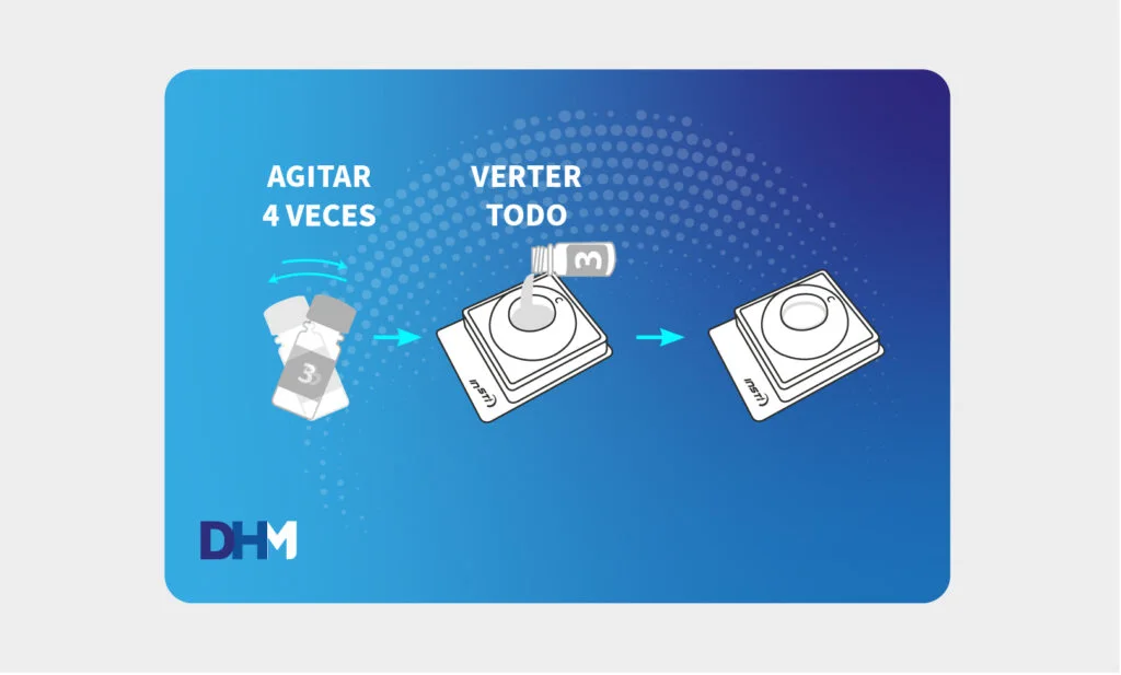 Frasco 3: agita y vierte