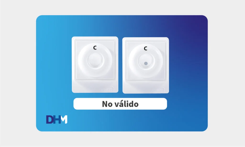 No válido: No aparece el punto de control.
